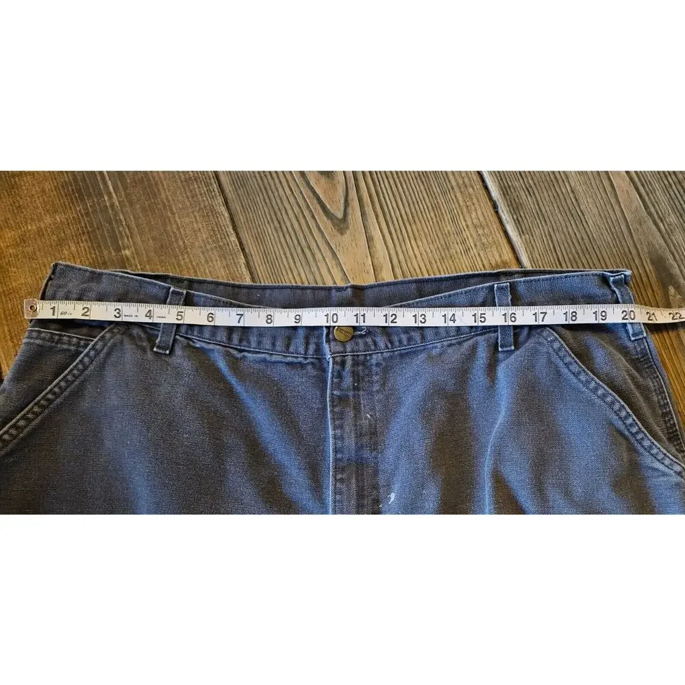 Carhartt Carpenter Jeans 42 X 30‎ Gray Dungaree Fit Denim Straight Leg Cotton